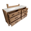 Bowery Hill Sierra Brown 6-Drawer Dresser With Landscape Mirror