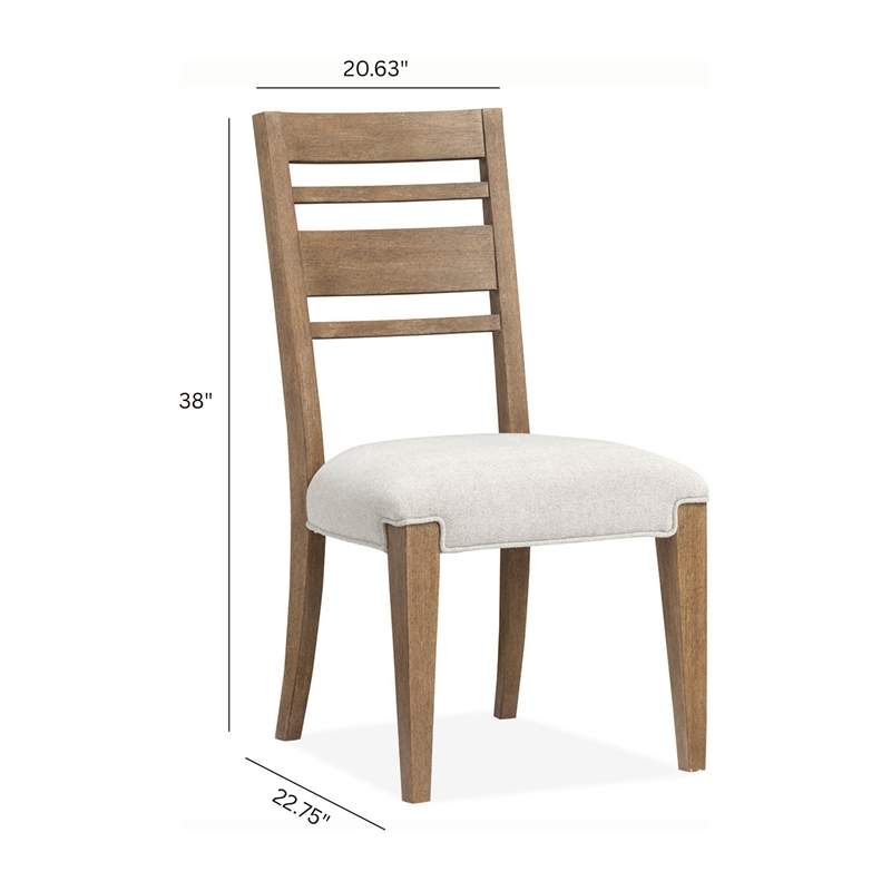 Bowery Hill Contemporary Upholstered Side Chair 2-Pack in Sierra Brown