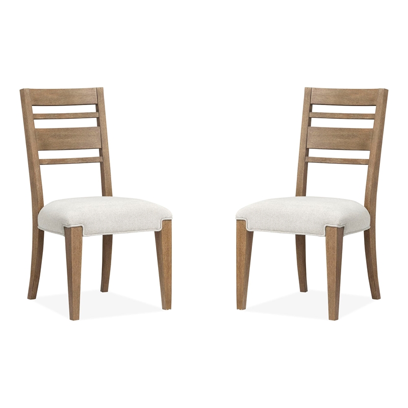 Bowery Hill Contemporary Upholstered Side Chair 2-Pack in Sierra Brown