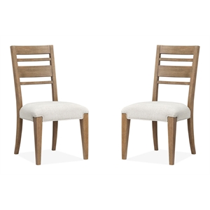 Bowery Hill Contemporary Upholstered Side Chair 2-Pack in Sierra Brown