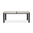 Bowery Hill Rectangular Dining Table in Ravenwood Black With Marble Top