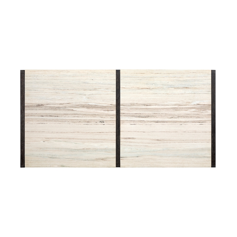 Bowery Hill Rectangular Dining Table in Ravenwood Black With Marble Top