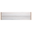 Bowery Hill Sierra Brown Door Console With Marble Top and Wire Management
