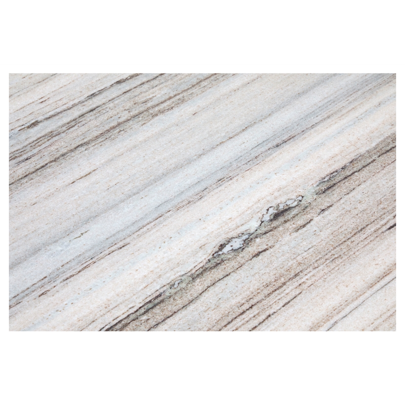 Bowery Hill Sierra Brown Door Console With Marble Top and Wire Management