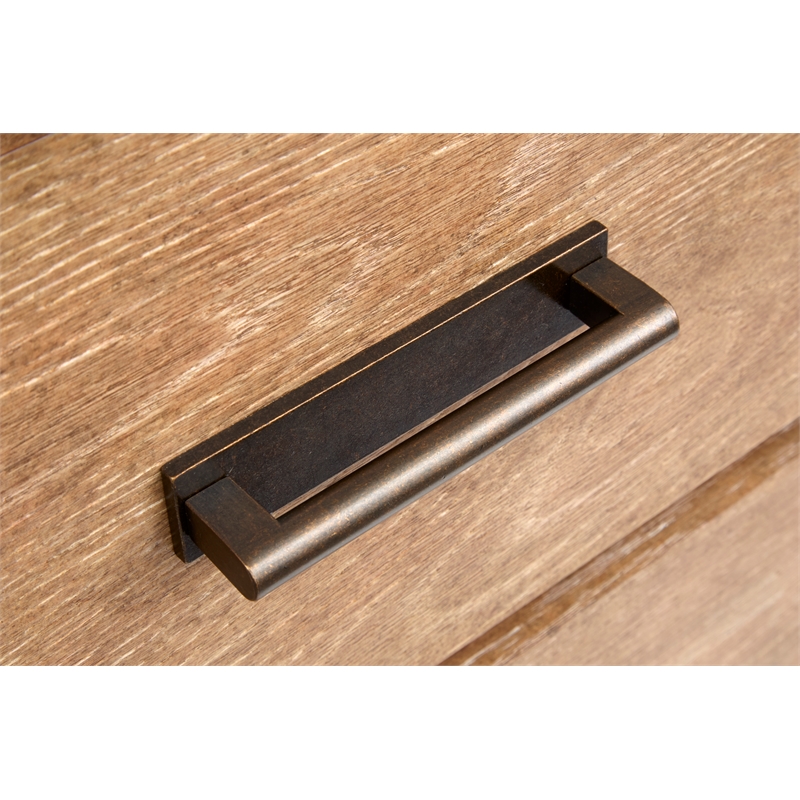 Bowery Hill 6-Drawer Bedroom Dresser in Sierra Brown With Marble Top