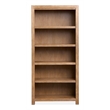 Bowery Hill Sierra Brown Bookcase With 3 Adjustable and 2 Fixed Shelves
