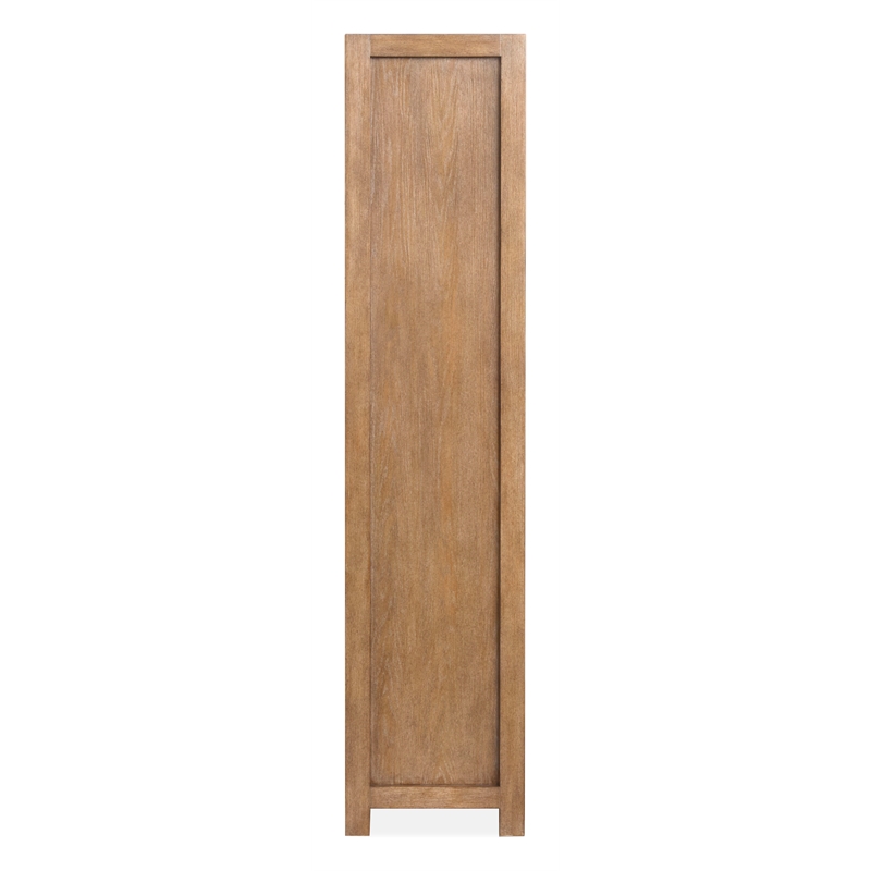 Bowery Hill Sierra Brown Bookcase With 3 Adjustable and 2 Fixed Shelves