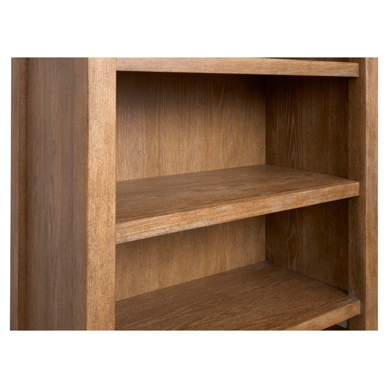 Bowery Hill Sierra Brown Bookcase With 3 Adjustable and 2 Fixed Shelves