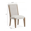 Bowery Hill Contemporary Upholstered Side Chair 2-Pack in Sierra Brown