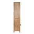 Bowery Hill Display Cabinet in Sierra Brown With LED Light and Marble
