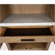 Bowery Hill Display Cabinet in Sierra Brown With LED Light and Marble