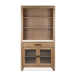Bowery Hill Display Cabinet in Sierra Brown With LED Light and Marble