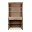 Bowery Hill Display Cabinet in Sierra Brown With LED Light and Marble