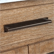 Bowery Hill Display Cabinet in Sierra Brown With LED Light and Marble