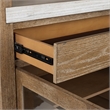 Bowery Hill Display Cabinet in Sierra Brown With LED Light and Marble