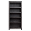 Bowery Hill Ravenwood Black Bookcase With 3 Adjustable and 2 Fixed Shelves