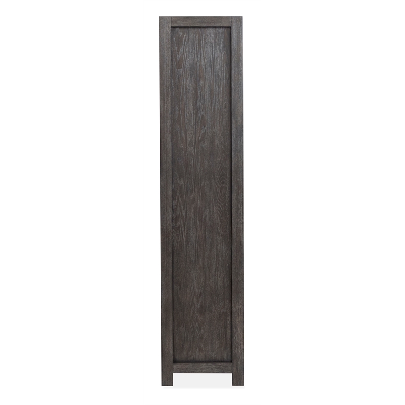 Bowery Hill Ravenwood Black Bookcase With 3 Adjustable and 2 Fixed Shelves