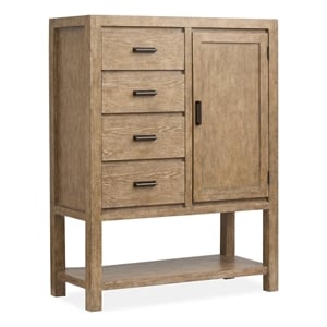 Bowery Hill 1-Door Bedroom Chest in Sierra Brown With 4 Drawers