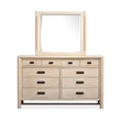 Bowery Hill Sanibel Brown 9-Drawer Dresser With Landscape Mirror