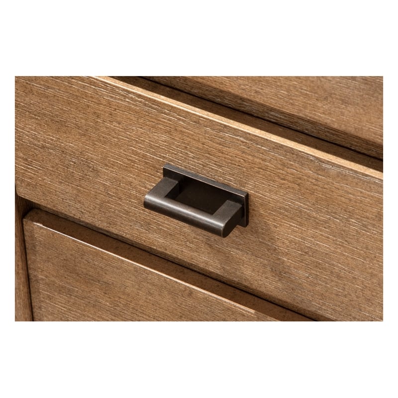 Bowery Hill Sierra Brown Mobile File With Casters and Anti-Tip Lock