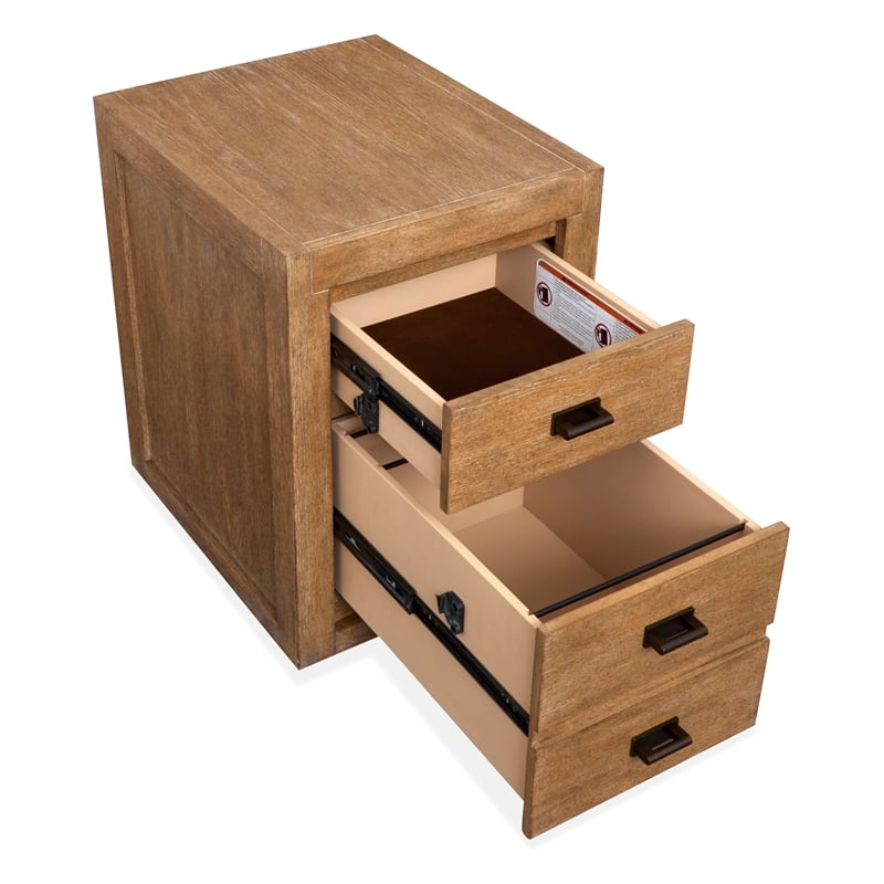 Bowery Hill Sierra Brown Mobile File With Casters and Anti-Tip Lock