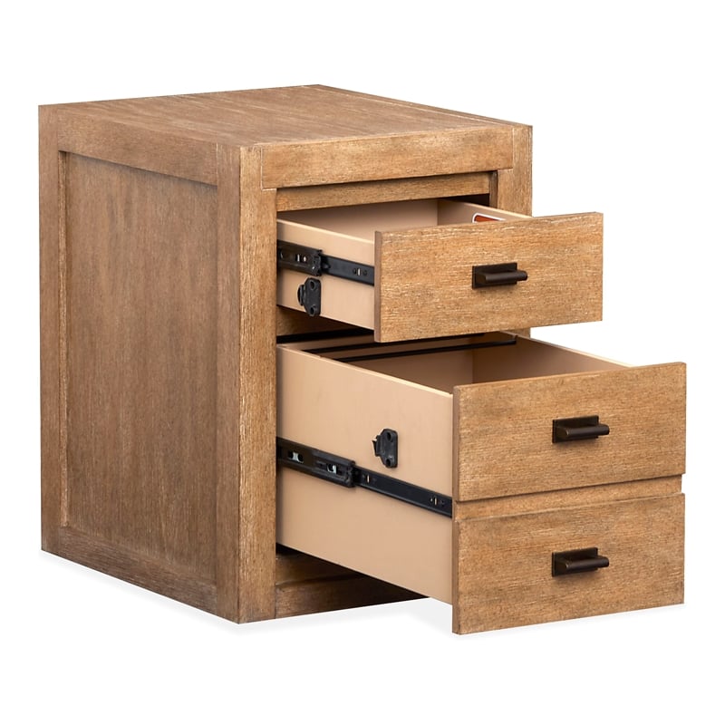 Bowery Hill Sierra Brown Mobile File With Casters and Anti-Tip Lock