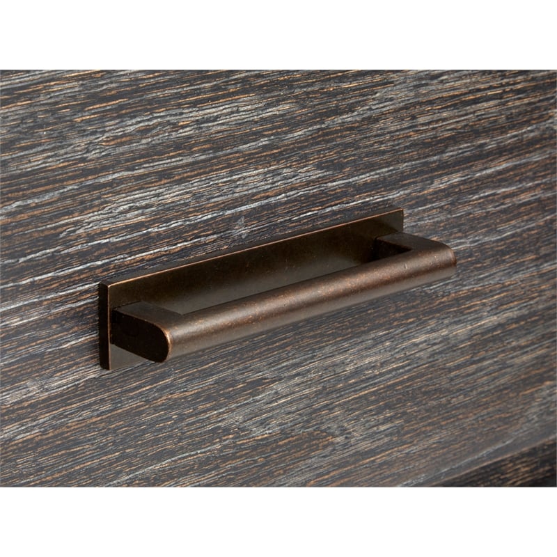 Bowery Hill 1-Door Bedroom Chest in Ravenwood Black With 4 Drawers