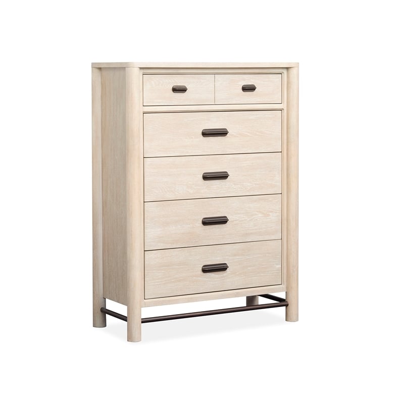 Bowery Hill 5-Drawer Bedroom Chest in Sanibel Brown With Dark Bronze