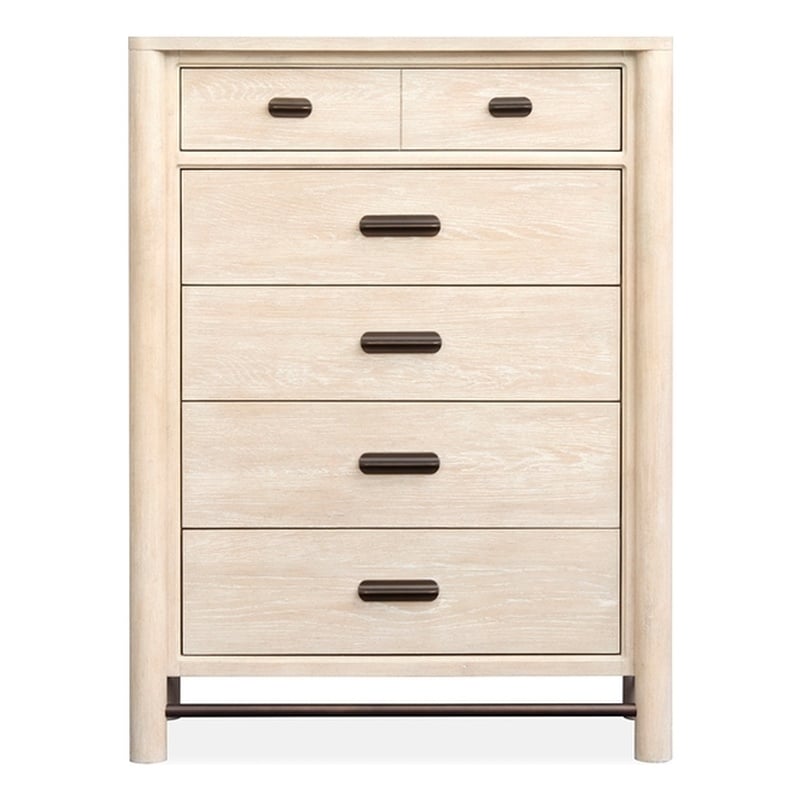 Bowery Hill 5-Drawer Bedroom Chest in Sanibel Brown With Dark Bronze