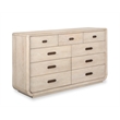 Bowery Hill Sanibel Brown 9-Drawer Dresser With Landscape Mirror