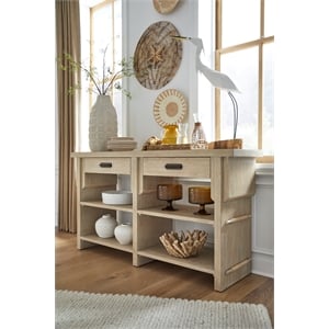 Bowery Hill Server in Sanibel Brown With Felt Drawers and Fixed Shelves