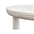 Bowery Hill Round End Table in Moonlight Pearl With Metal Framed Shelf