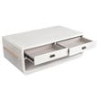 Bowery Hill Rectangular Cocktail Table in Moonlight Pearl With Casters