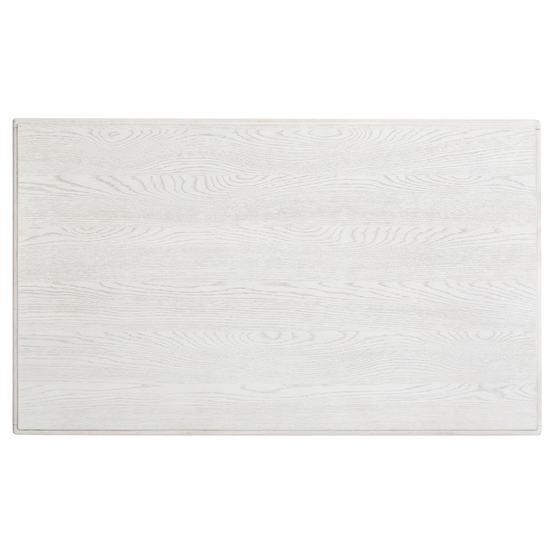 Bowery Hill Rectangular Cocktail Table in Moonlight Pearl With Casters