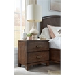 Bowery Hill 2-Drawer Nightstand in Spiced Rum With Weathered Brass