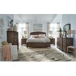 Bowery Hill Queen Panel Bed in Spiced Rum With Ash Veneer Construction
