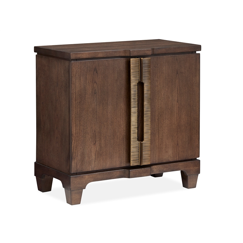 Bowery Hill Bachelor Chest in Spiced Rum With 2 Doors and Adjustable Shelf