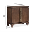 Bowery Hill Bachelor Chest in Spiced Rum With 2 Doors and Adjustable Shelf