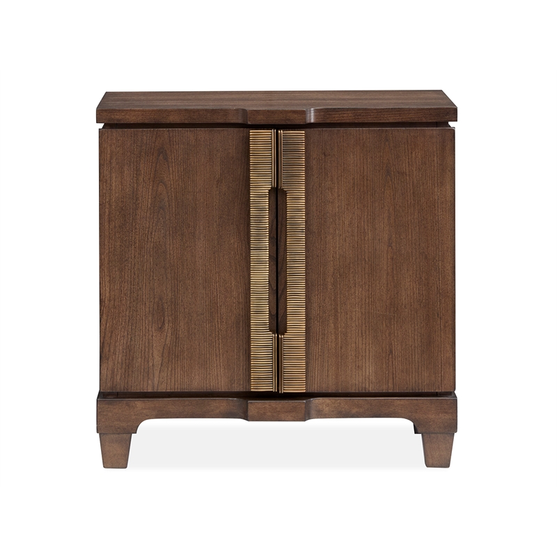 Bowery Hill Bachelor Chest in Spiced Rum With 2 Doors and Adjustable Shelf