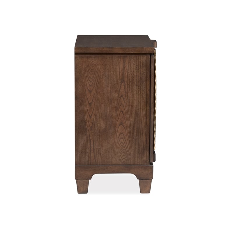 Bowery Hill Bachelor Chest in Spiced Rum With 2 Doors and Adjustable Shelf