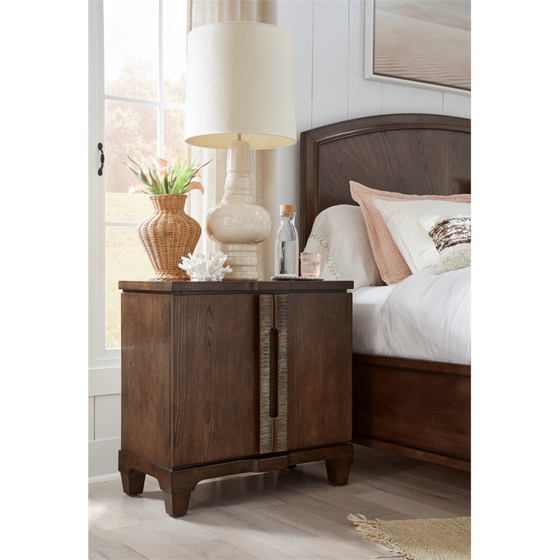 Bowery Hill Bachelor Chest in Spiced Rum With 2 Doors and Adjustable Shelf