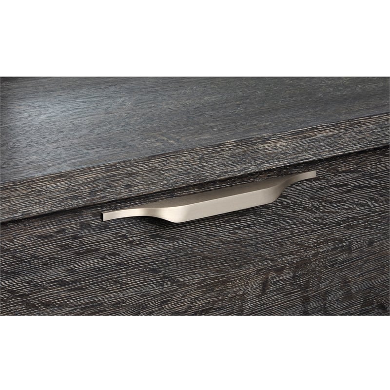 Bowery Hill 5-Drawer Bedroom Chest in Black Heron With Satin Nickel