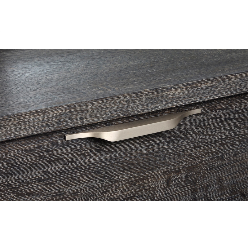 Bowery Hill 7-Drawer Bedroom Dresser in Black Heron With Satin Nickel