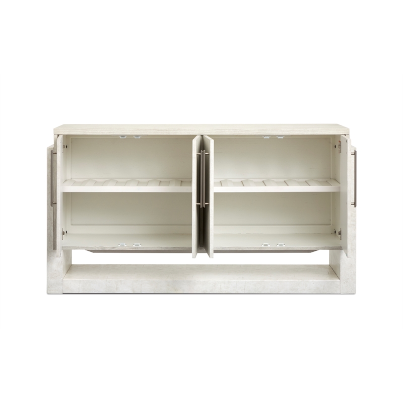 Bowery Hill Server in Misty Cloud With Wine Storage and 150 lb Capacity