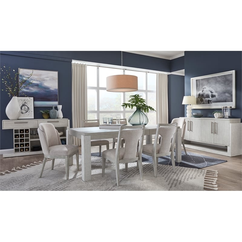 Bowery Hill Server in Misty Cloud With Wine Storage and 150 lb Capacity