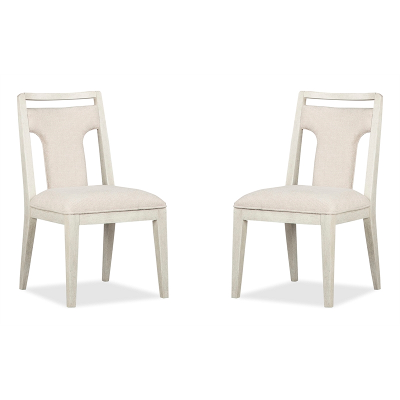 Bowery Hill Upholstered Side Chair 2-Pack in Misty Cloud 300 lb Capacity