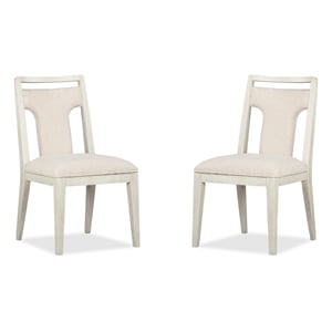 Bowery Hill Upholstered Side Chair 2-Pack in Misty Cloud 300 lb Capacity