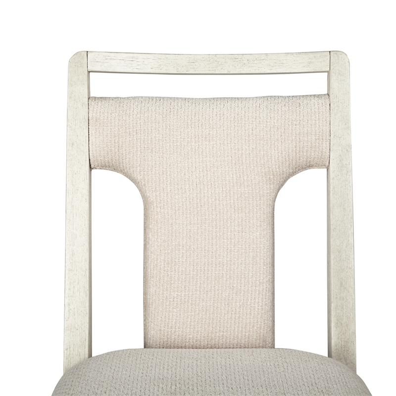 Bowery Hill Upholstered Side Chair 2-Pack in Misty Cloud 300 lb Capacity