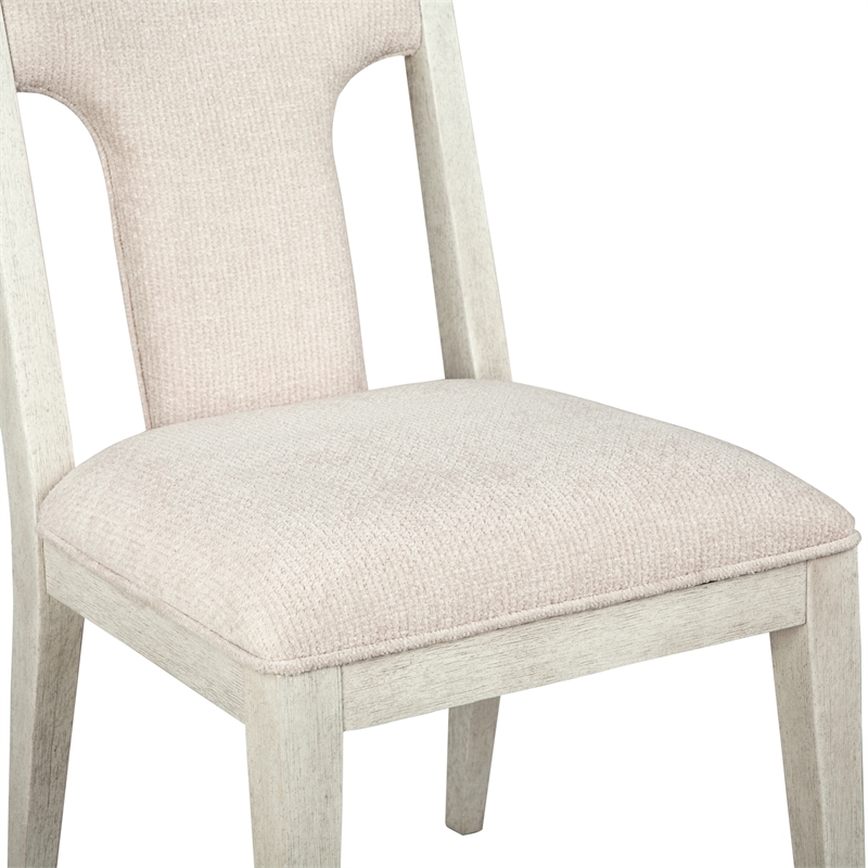 Bowery Hill Upholstered Side Chair 2-Pack in Misty Cloud 300 lb Capacity