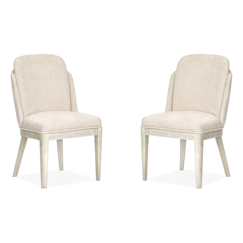 Bowery Hill Upholstered Host Chair 2-Pack in Misty Cloud 300 lb Capacity